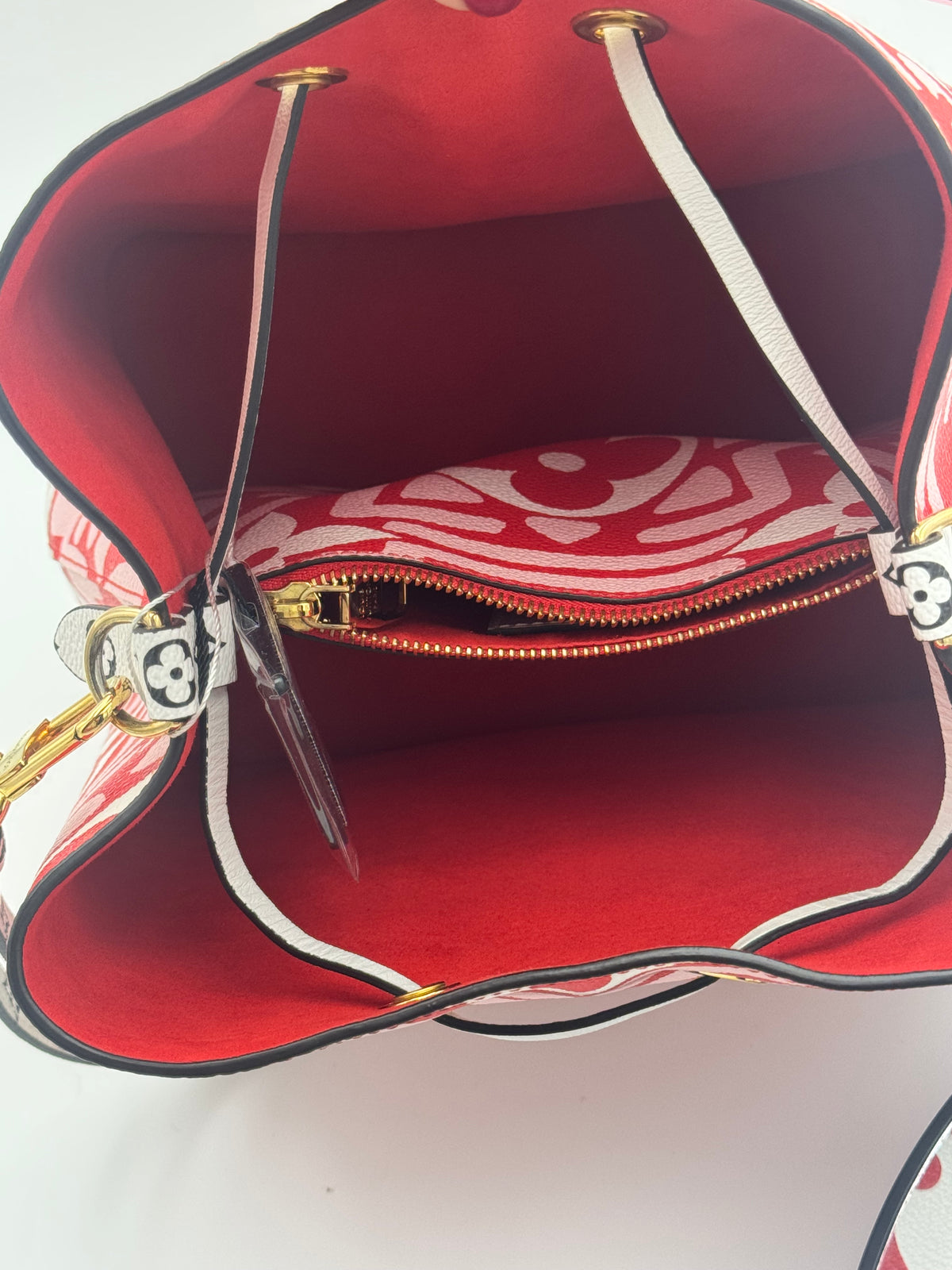 Louis Vuitton Limited Edition Crafty NéoNoé MM Rouge Rose Multicolor Giant Monogram – Excellent Condition