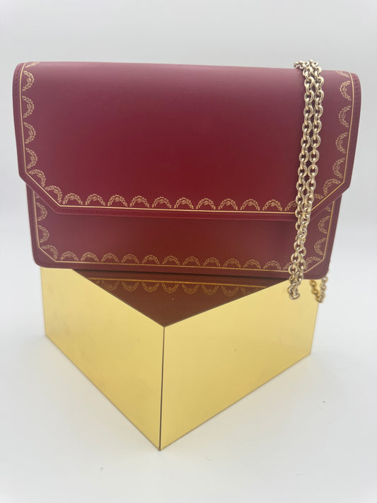 Cartier Guirlande de Cartier Bag — Bordeaux Leather | Gold-Tone Hardware