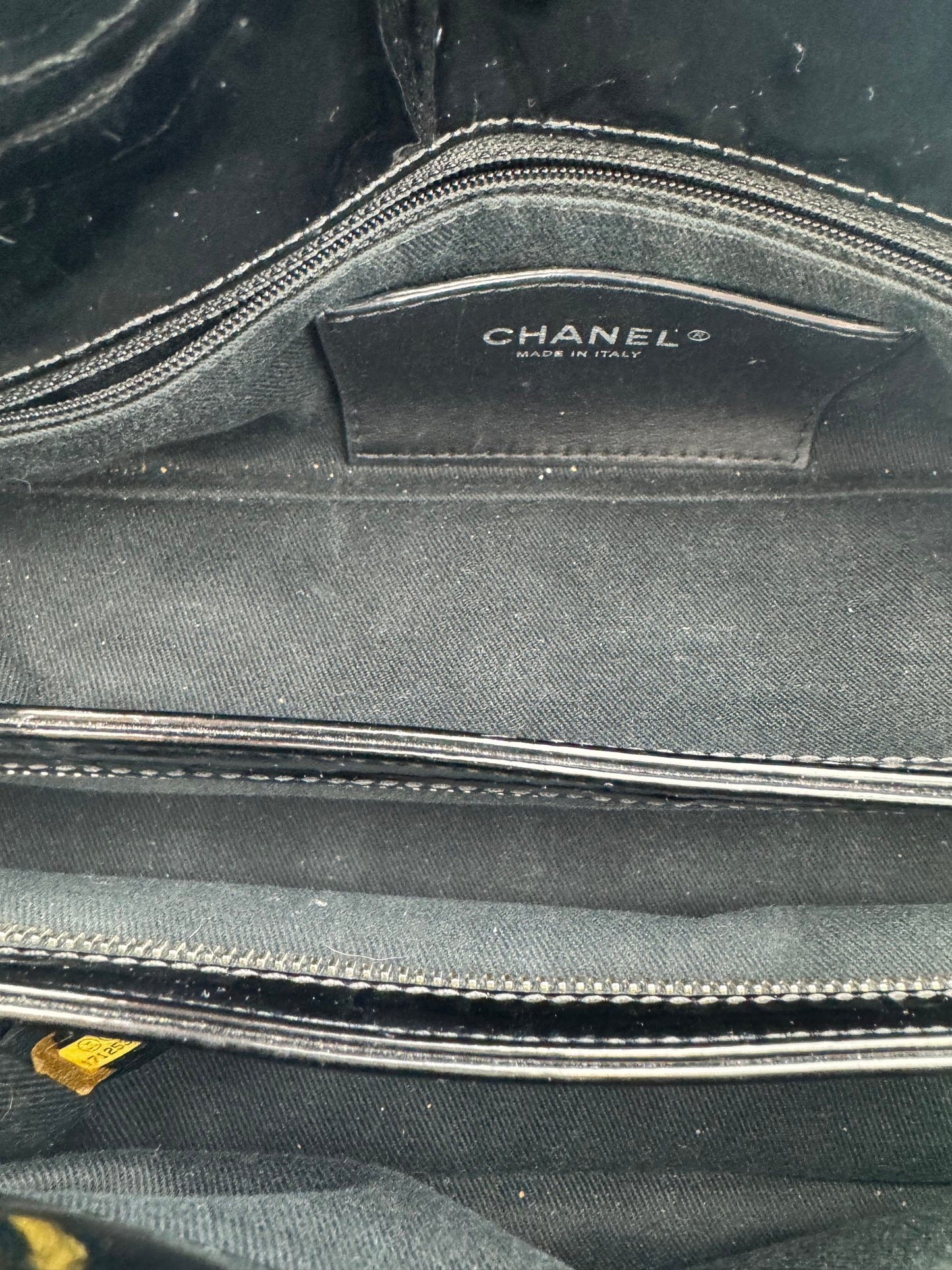 Chanel Just Mademoiselle Bowler Bag – Black Patent Leather, Silver Hardware