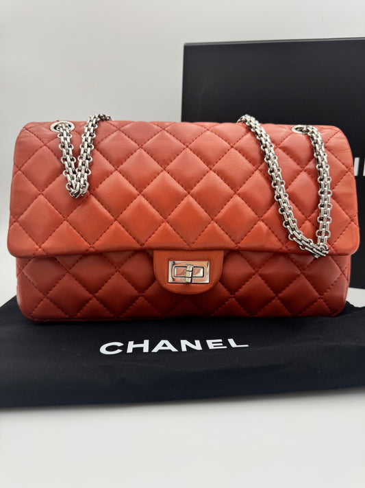 RARE Chanel 2.55 Reissue 226 Double Flap – Stunning Coral/Dark Peach!