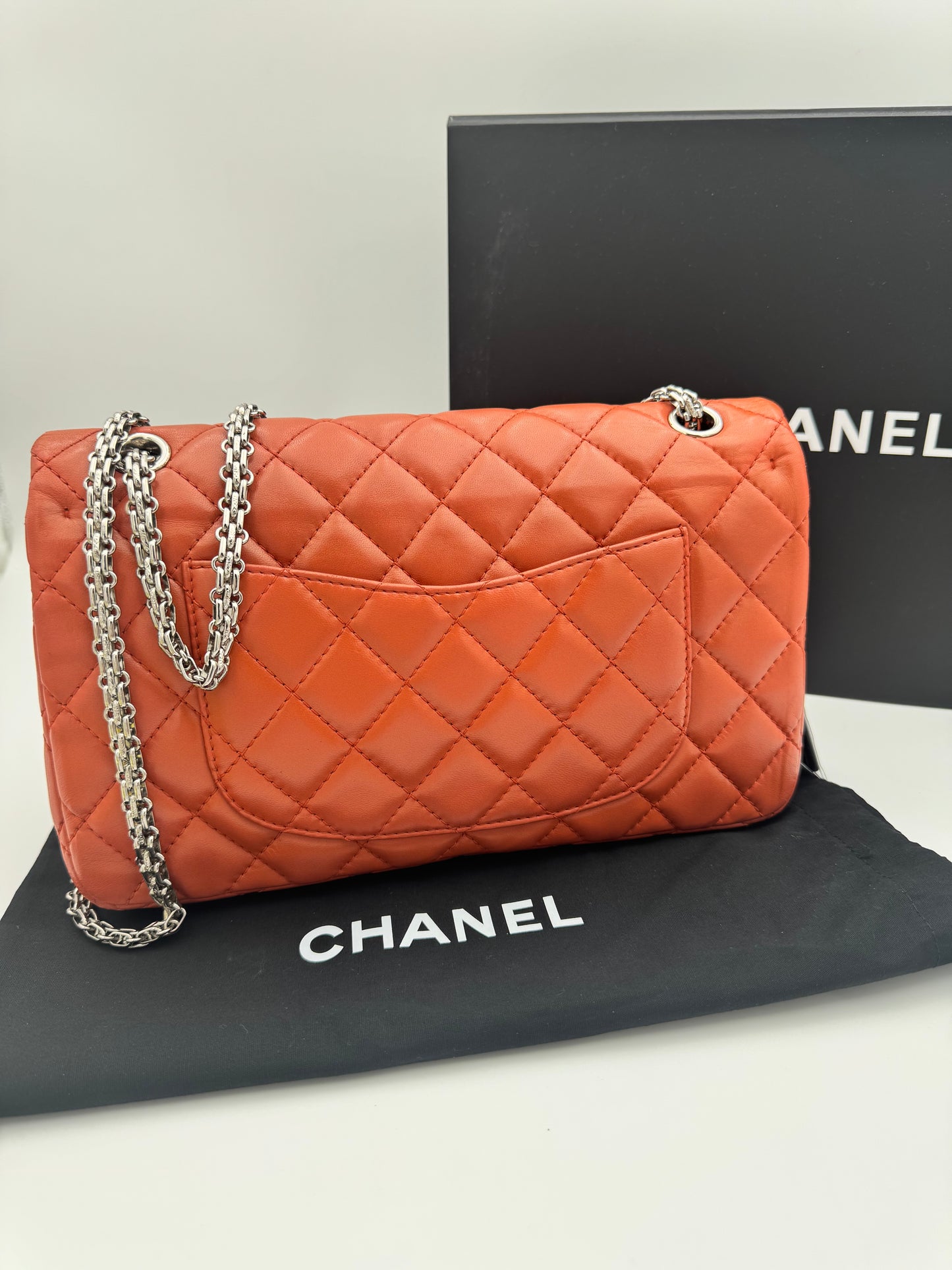 RARE Chanel 2.55 Reissue 226 Double Flap – Stunning Coral/Dark Peach!