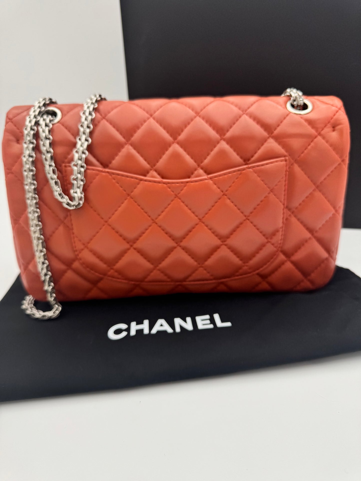 RARE Chanel 2.55 Reissue 226 Double Flap – Stunning Coral/Dark Peach!