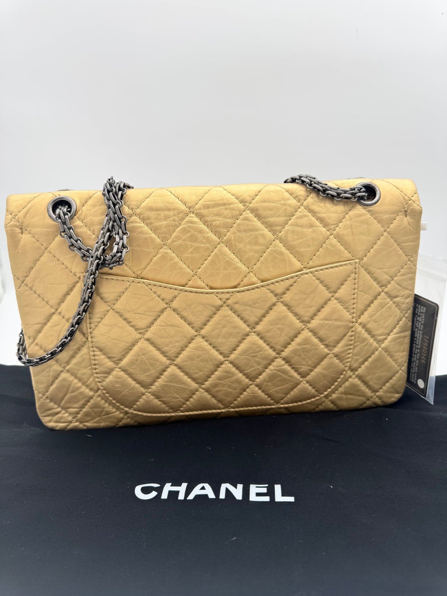 Chanel 227 Jumbo Reissue 2.55 Double Flap Metallic Gold ✨