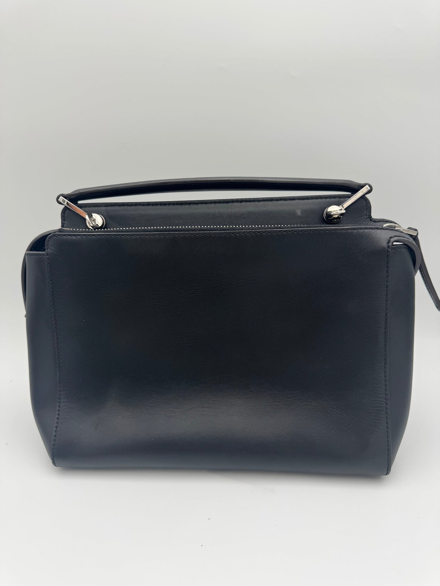 Fendi DotCom Medium Flowerland Satchel - Black Calfskin | Floral Appliqué | Rare Floral Strap