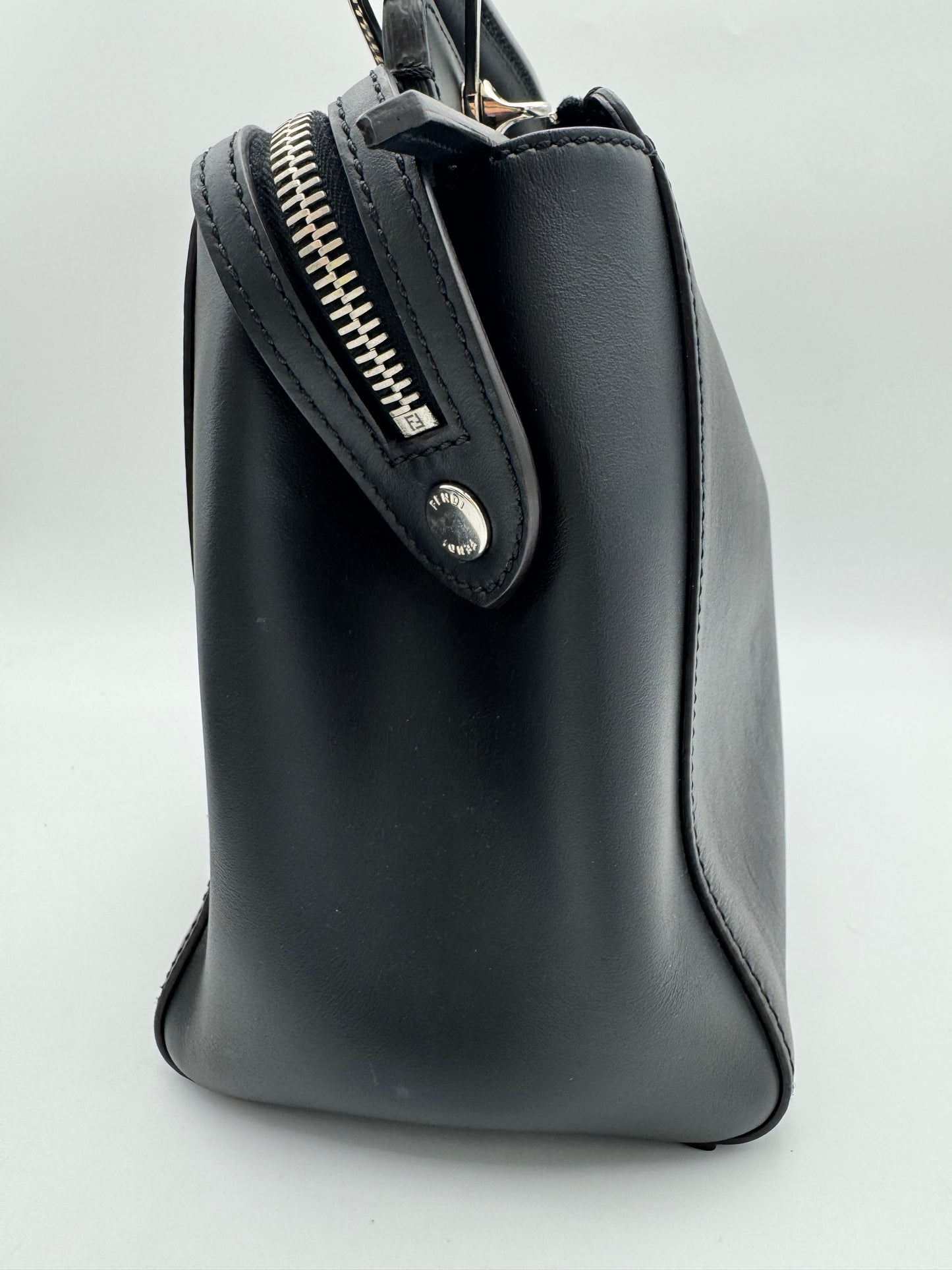 Fendi DotCom Medium Flowerland Satchel - Black Calfskin | Floral Appliqué | Rare Floral Strap