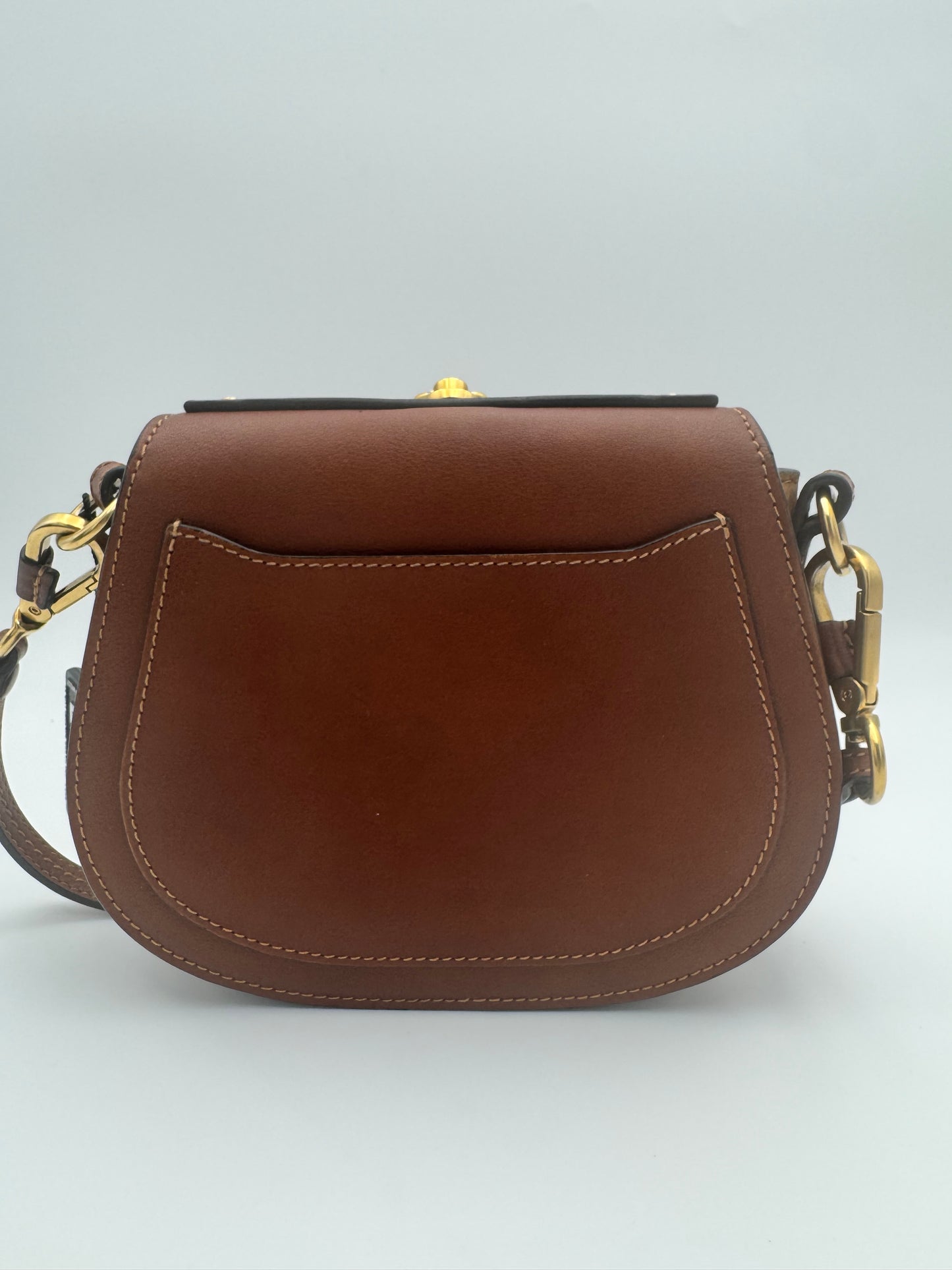 Chloé Nile Bracelet Bag Medium – Tan Caramel Leather Gold Hardware