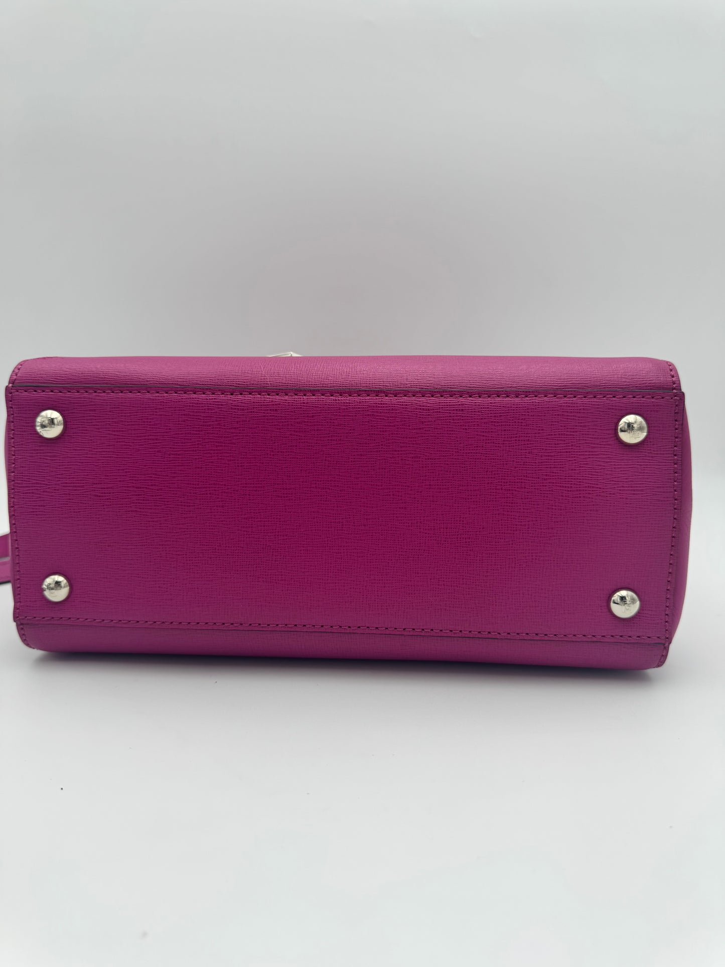 Fendi Petite 2Jours Elite Tote – Fuchsia Saffiano Leather | Silver Hardware