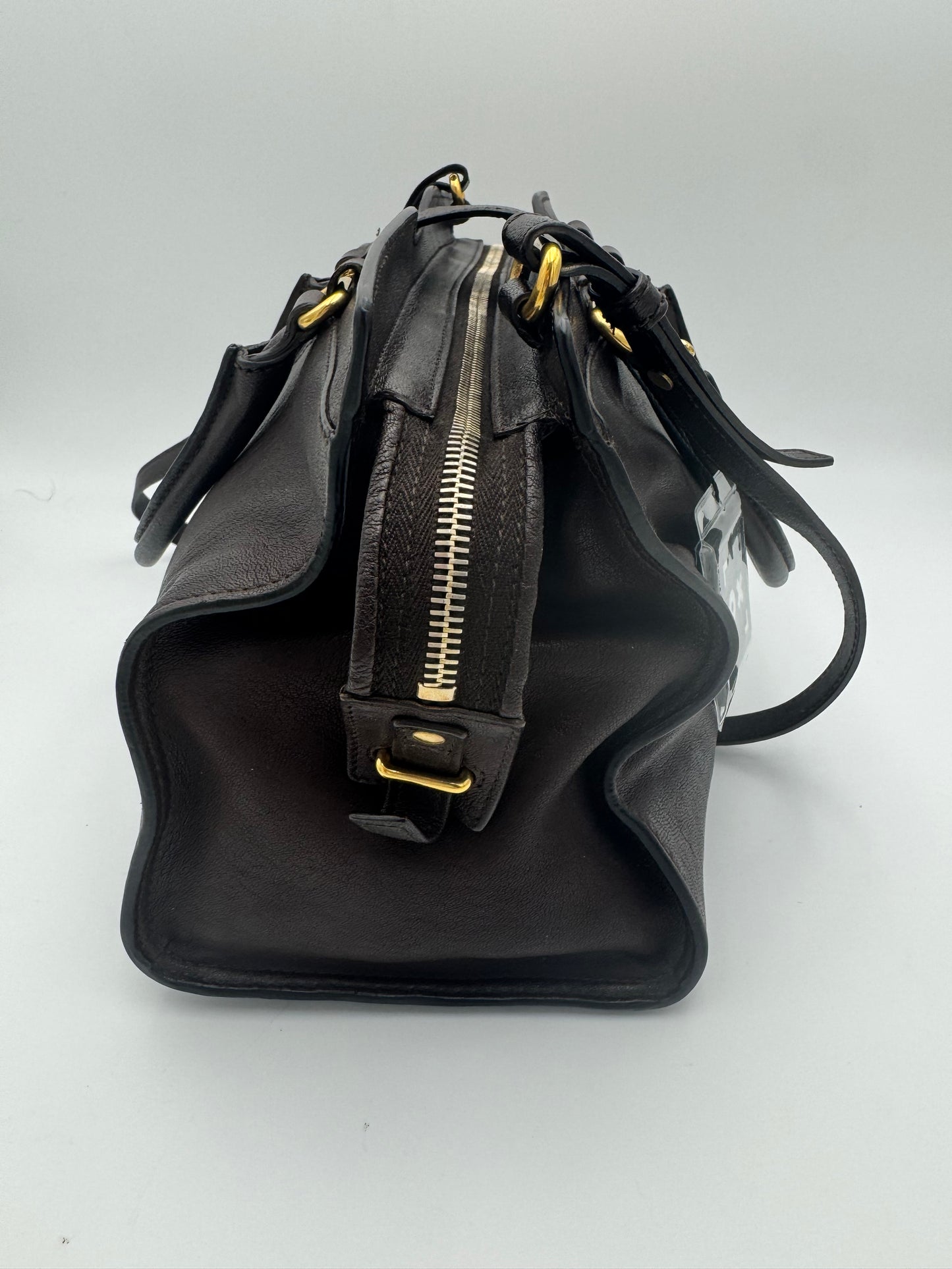 YSL Saint Laurent Cabas Chyc Small Bag – Dark Brown Leather Gold Hardware