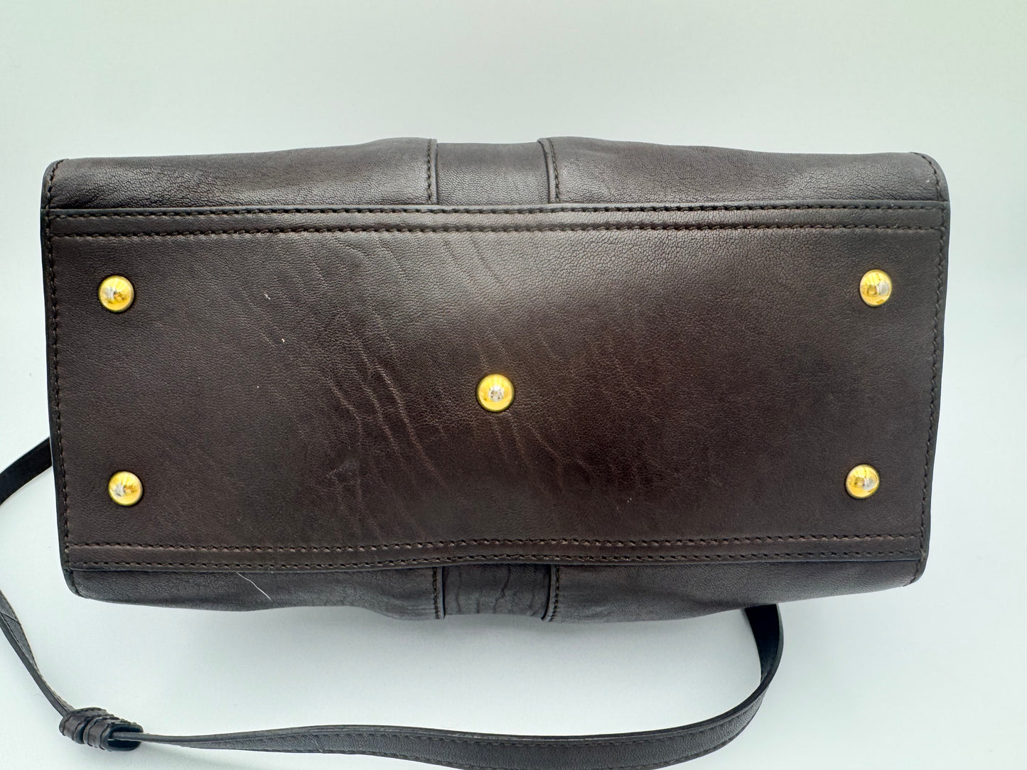 YSL Saint Laurent Cabas Chyc Small Bag – Dark Brown Leather Gold Hardware