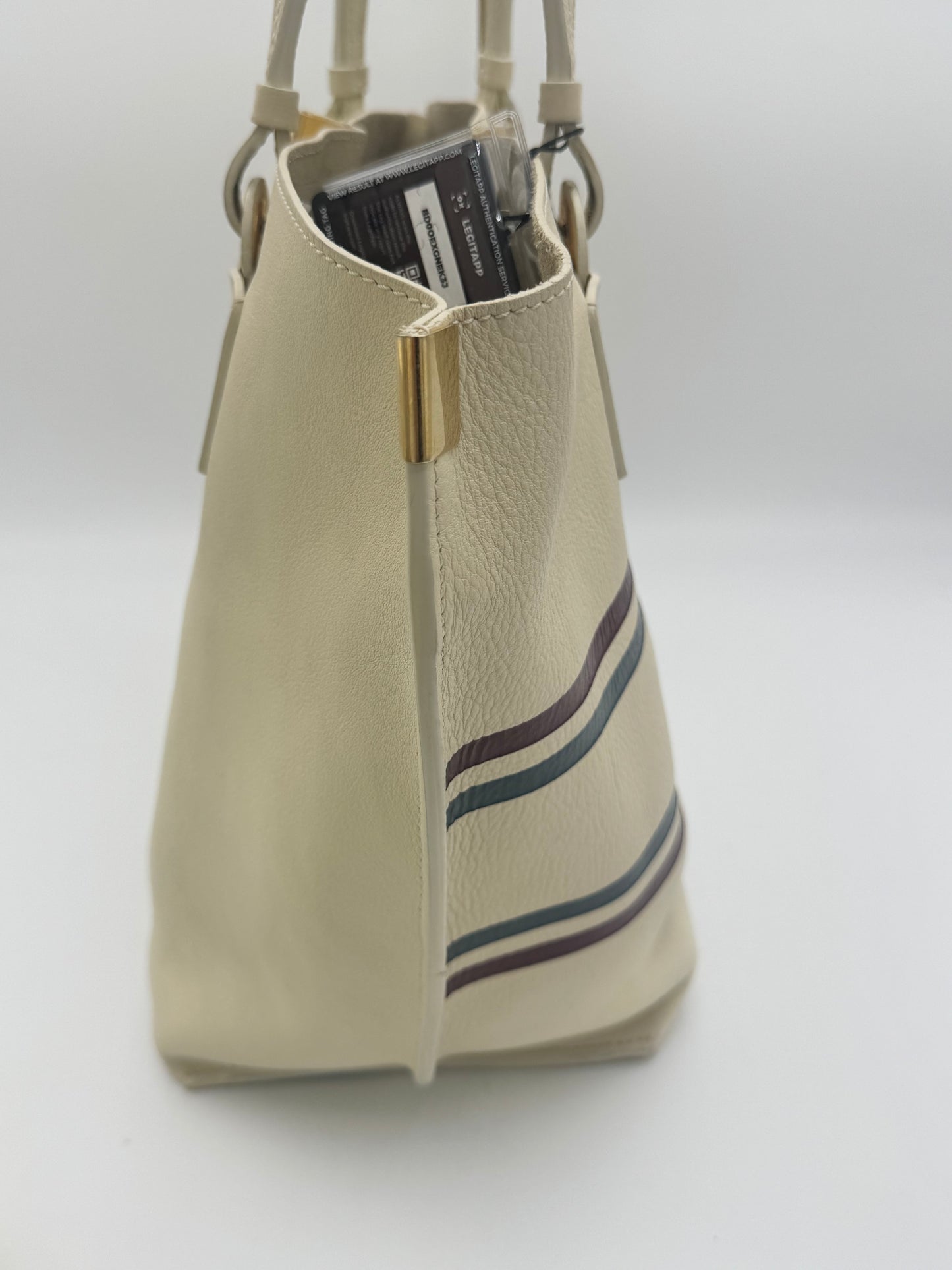 Chloé Woody Tote | Cream Leather | Gold Hardware | Matching Zip Pouch | Very Good Condition