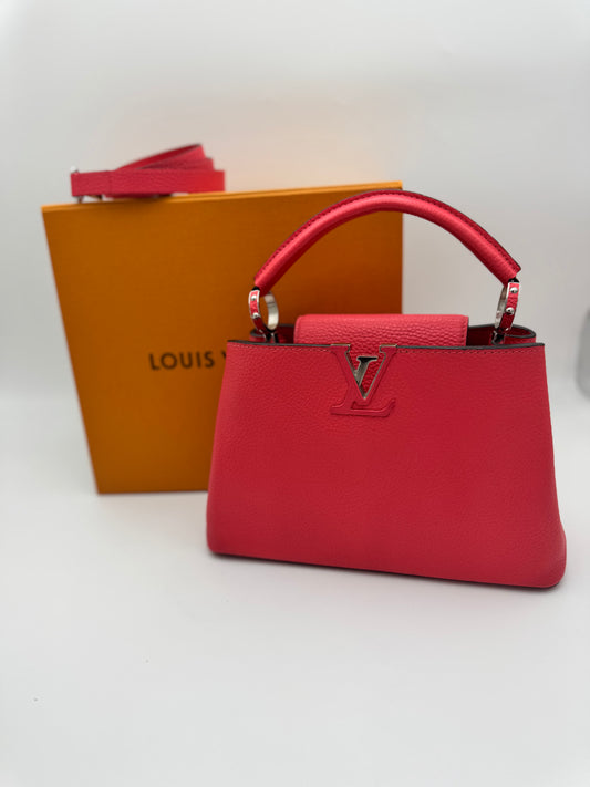 Louis Vuitton Capucines BB | Rare Vibrant Pink Taurillon | Silver Hardware