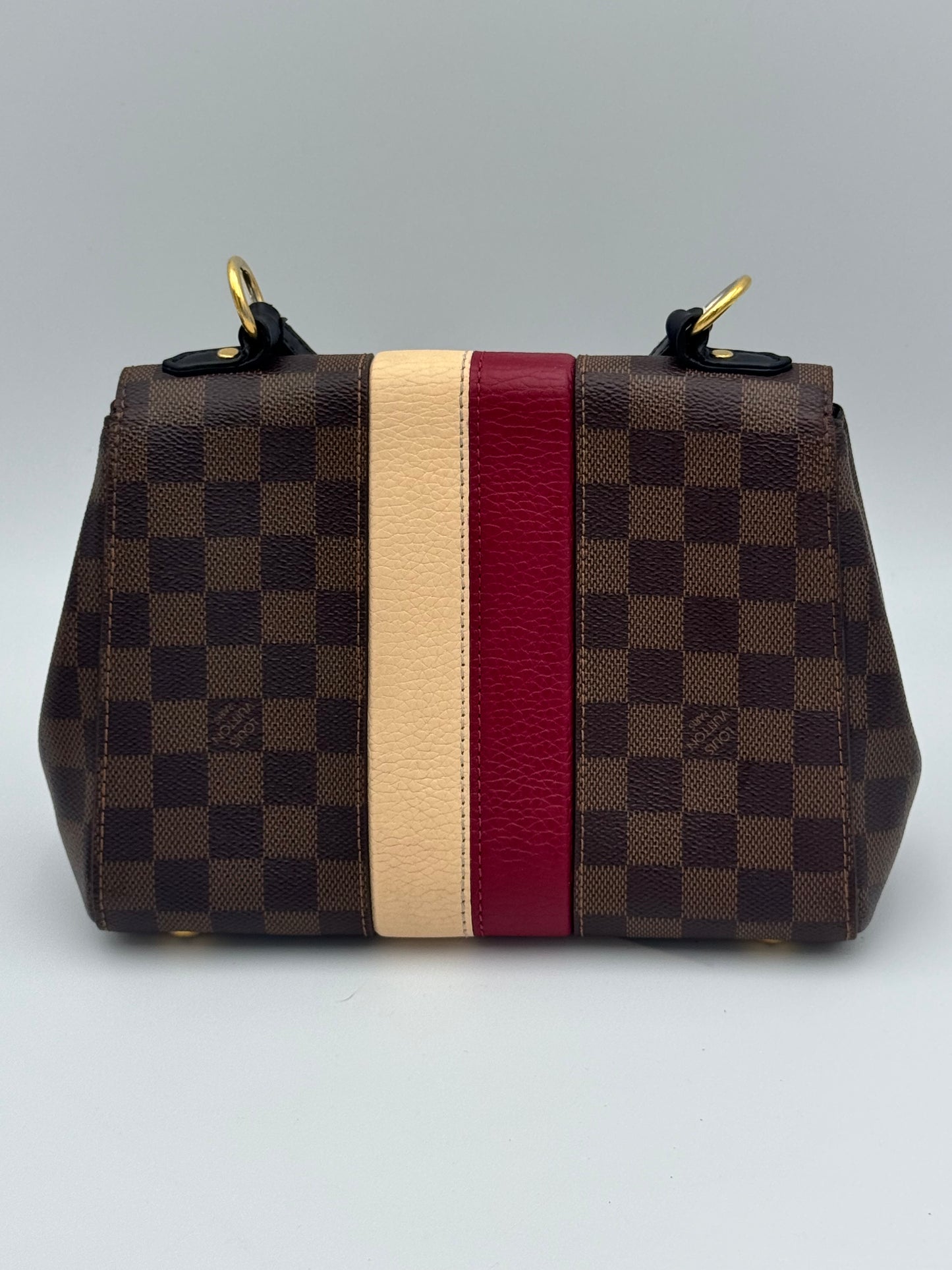 Louis Vuitton Croisette Damier Ebene Personalized Crossbody | Bordeaux & Cream Stripe
