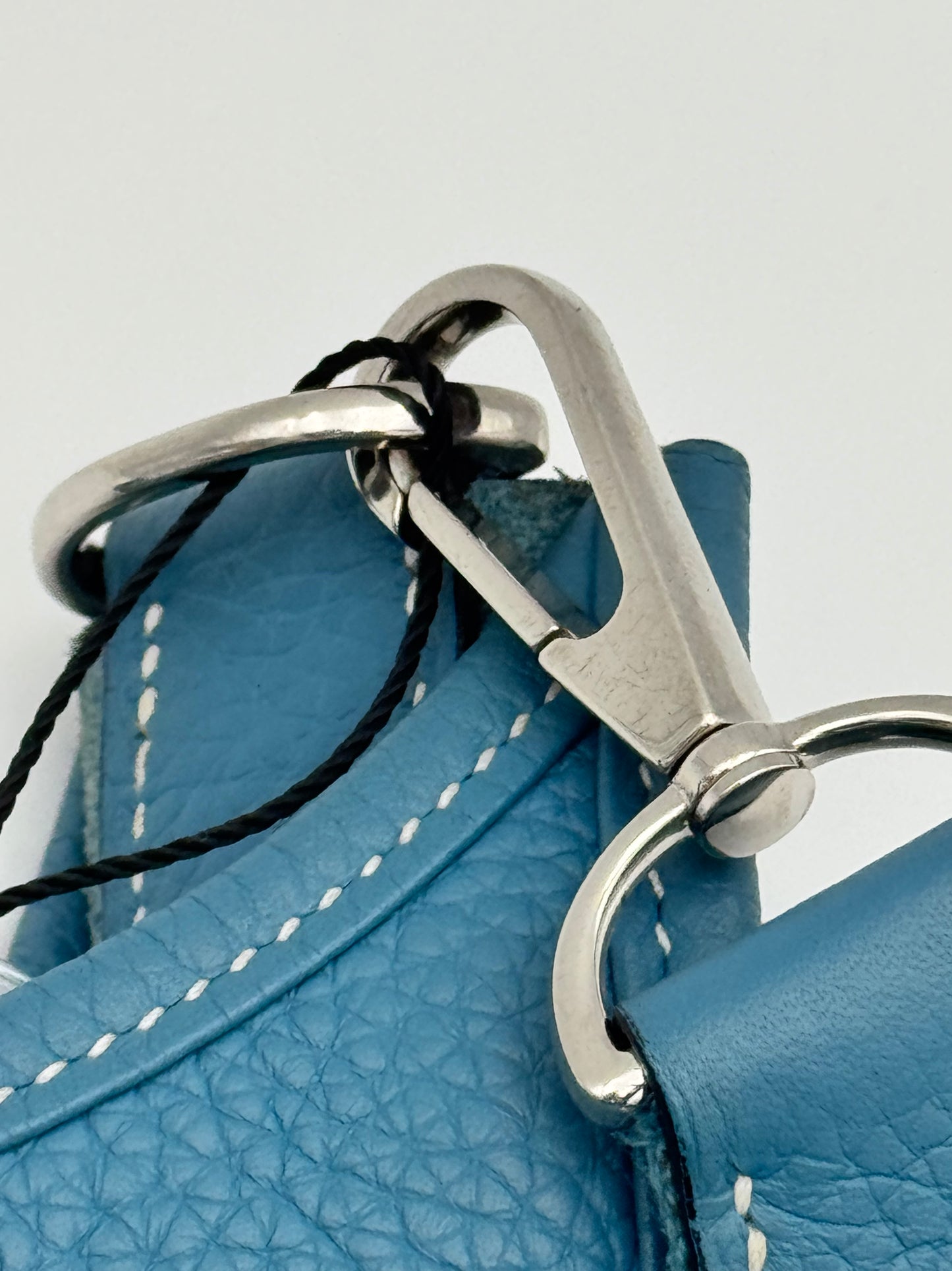Hermès Evelyne III PM Clemence Leather Crossbody | Blue | Palladium Hardware