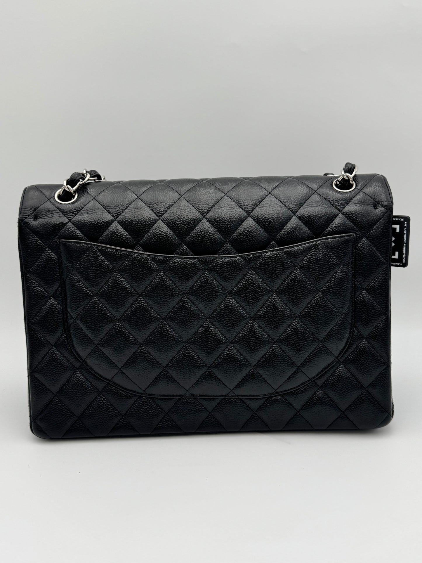 Chanel Classic Maxi Double Flap Bag - Black Caviar Leather SHW (15-Series)