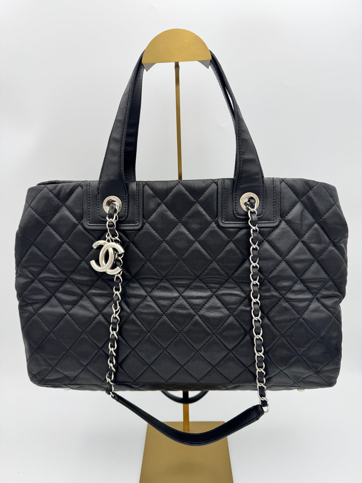 Chanel Classic Large Urban Companion Tote Bag - Black Quilted Leather SHW