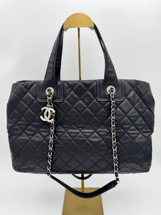 Chanel Classic Large Urban Companion Tote Bag - Black Quilted Leather SHW