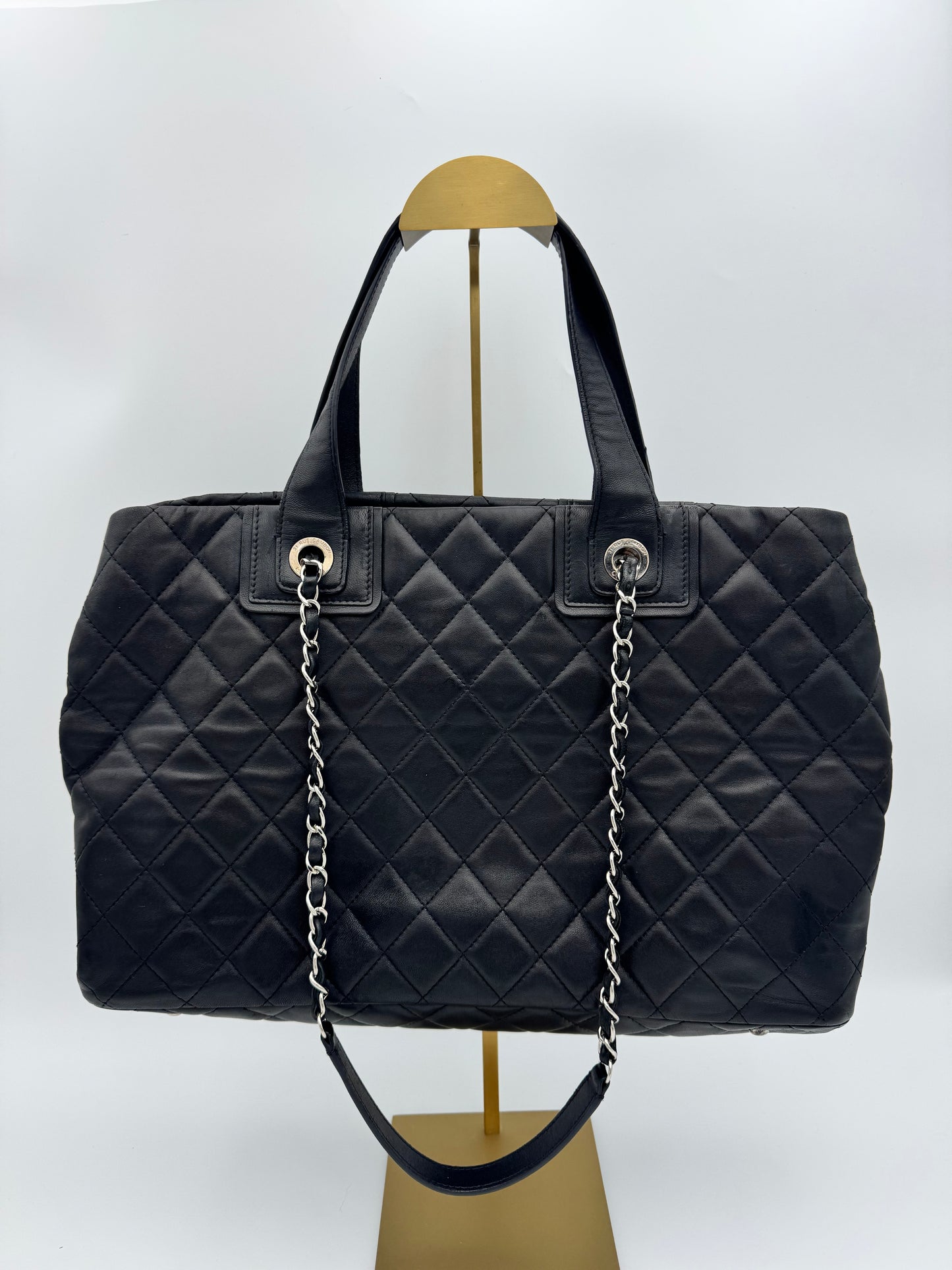 Chanel Classic Large Urban Companion Tote Bag - Black Quilted Leather SHW