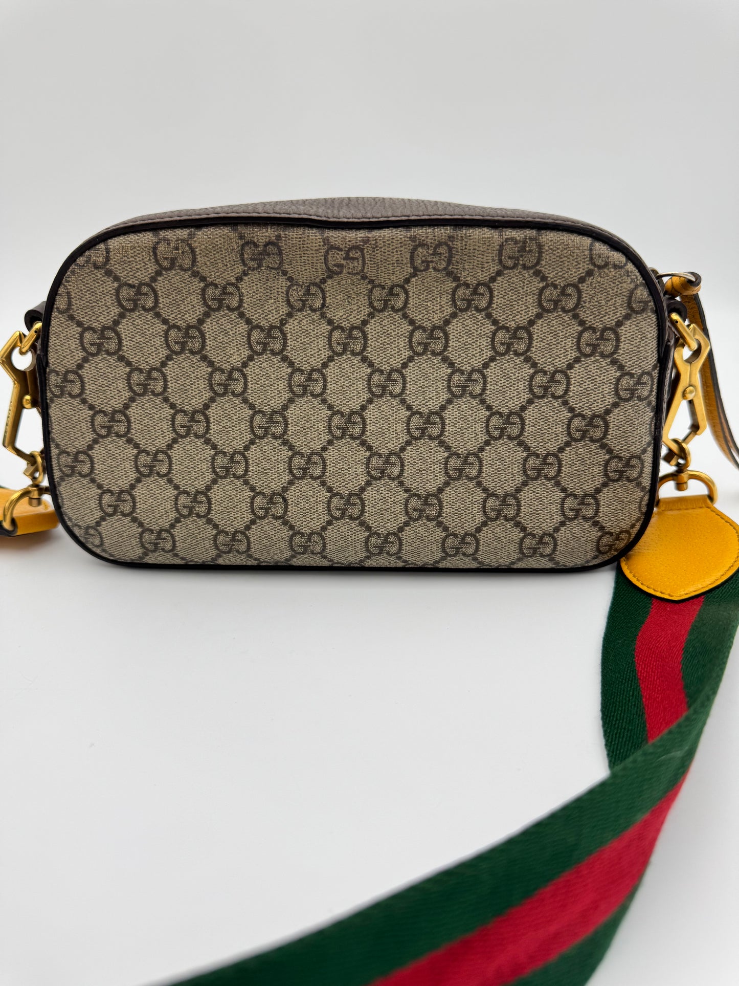 Gucci Neo Vintage GG Supreme Messenger Bag - Tiger Head Logo Canvas Crossbody