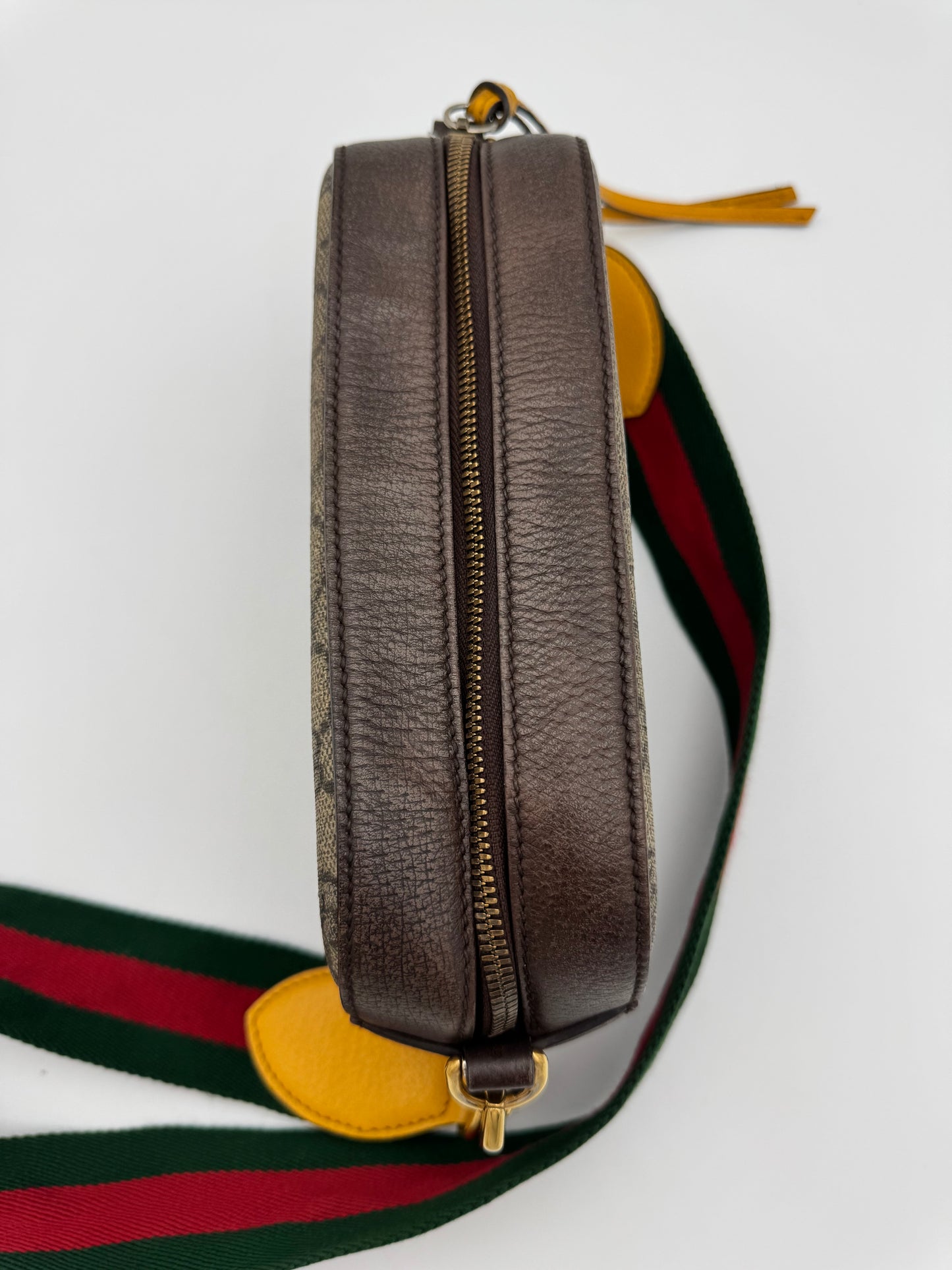 Gucci Neo Vintage GG Supreme Messenger Bag - Tiger Head Logo Canvas Crossbody