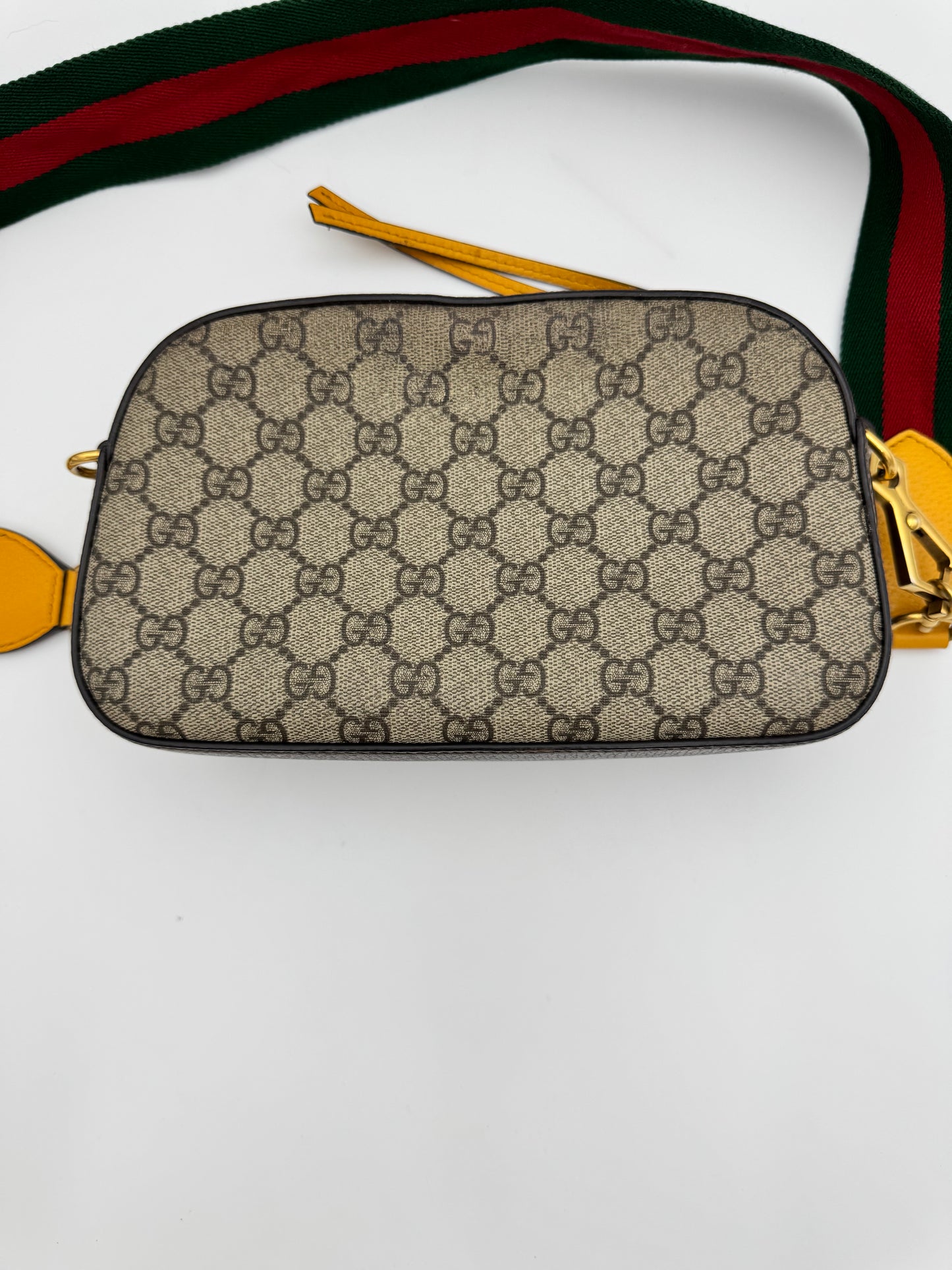 Gucci Neo Vintage GG Supreme Messenger Bag - Tiger Head Logo Canvas Crossbody