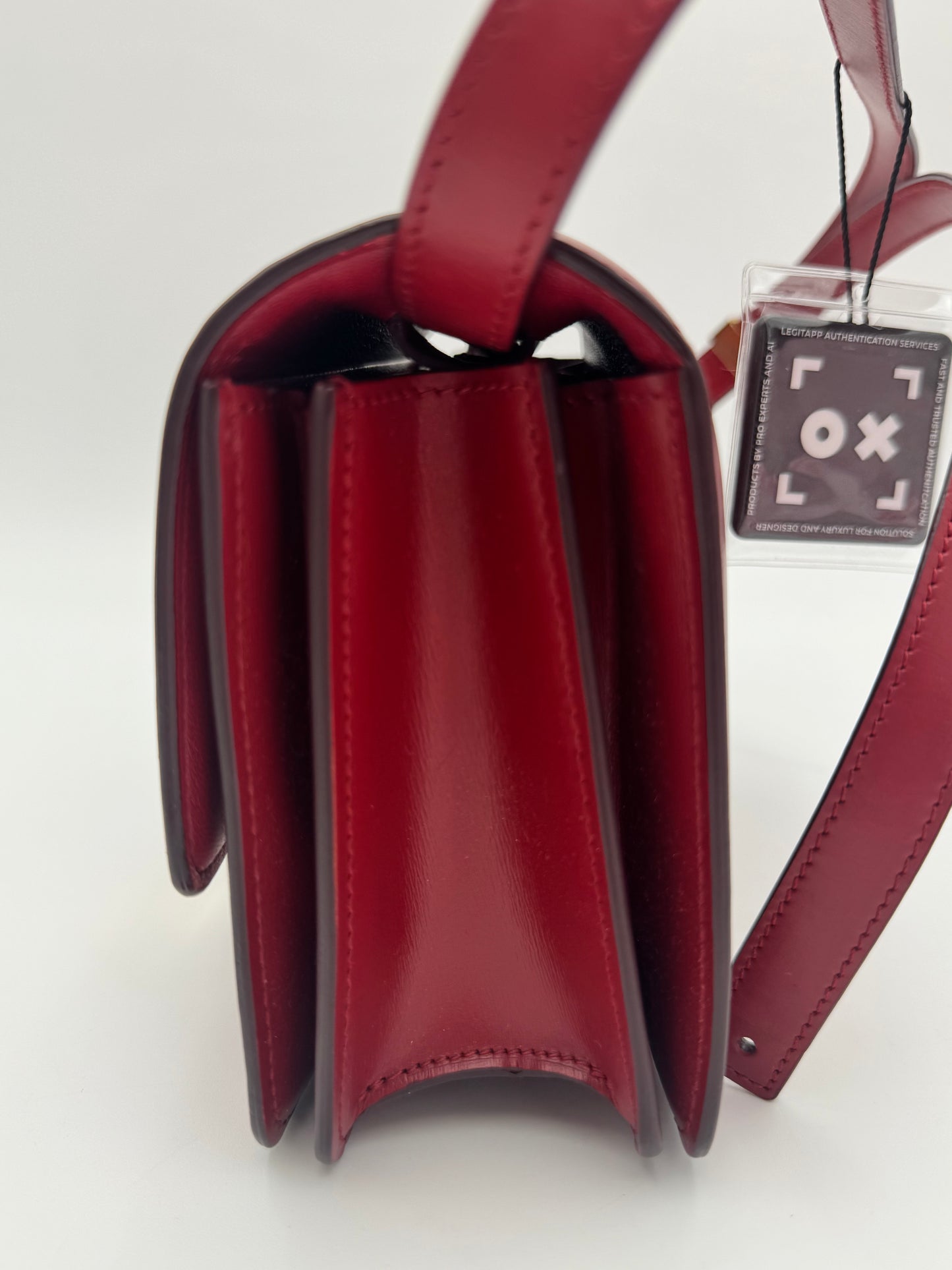 Celine Red Box Calfskin Medium Classic Box Flap Shoulder Bag
