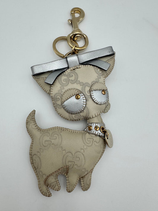 Gucci "Guccioli" Chihuahua Key Holder Bag Charm - Pristine Like New