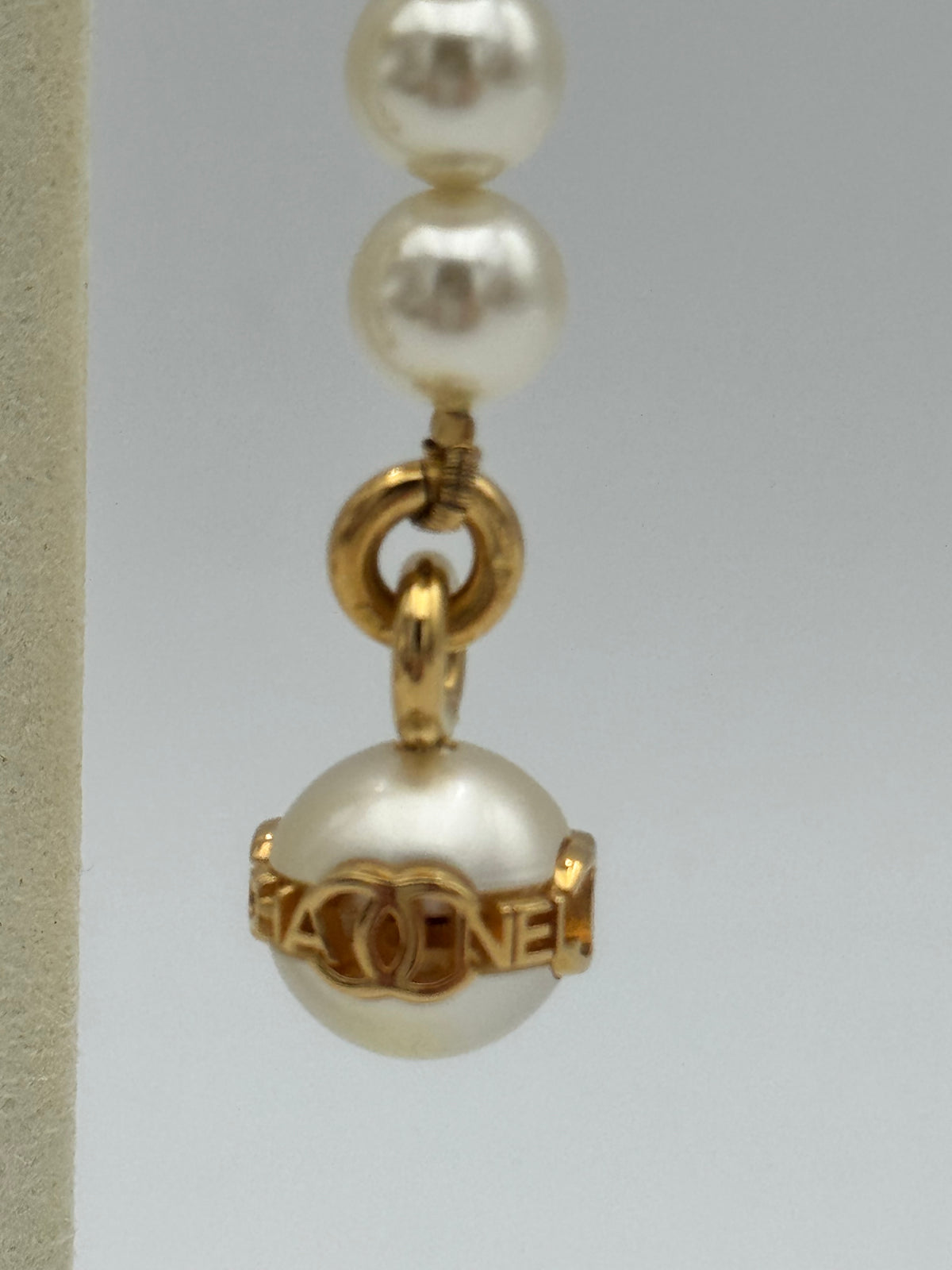 CHANEL Pearl Drop Statement Earrings – Gold Tone