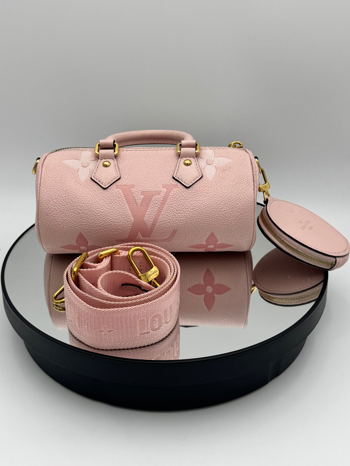 Louis Vuitton Limited Edition Monogram Empreinte Papillon BB – Rosebud Pink