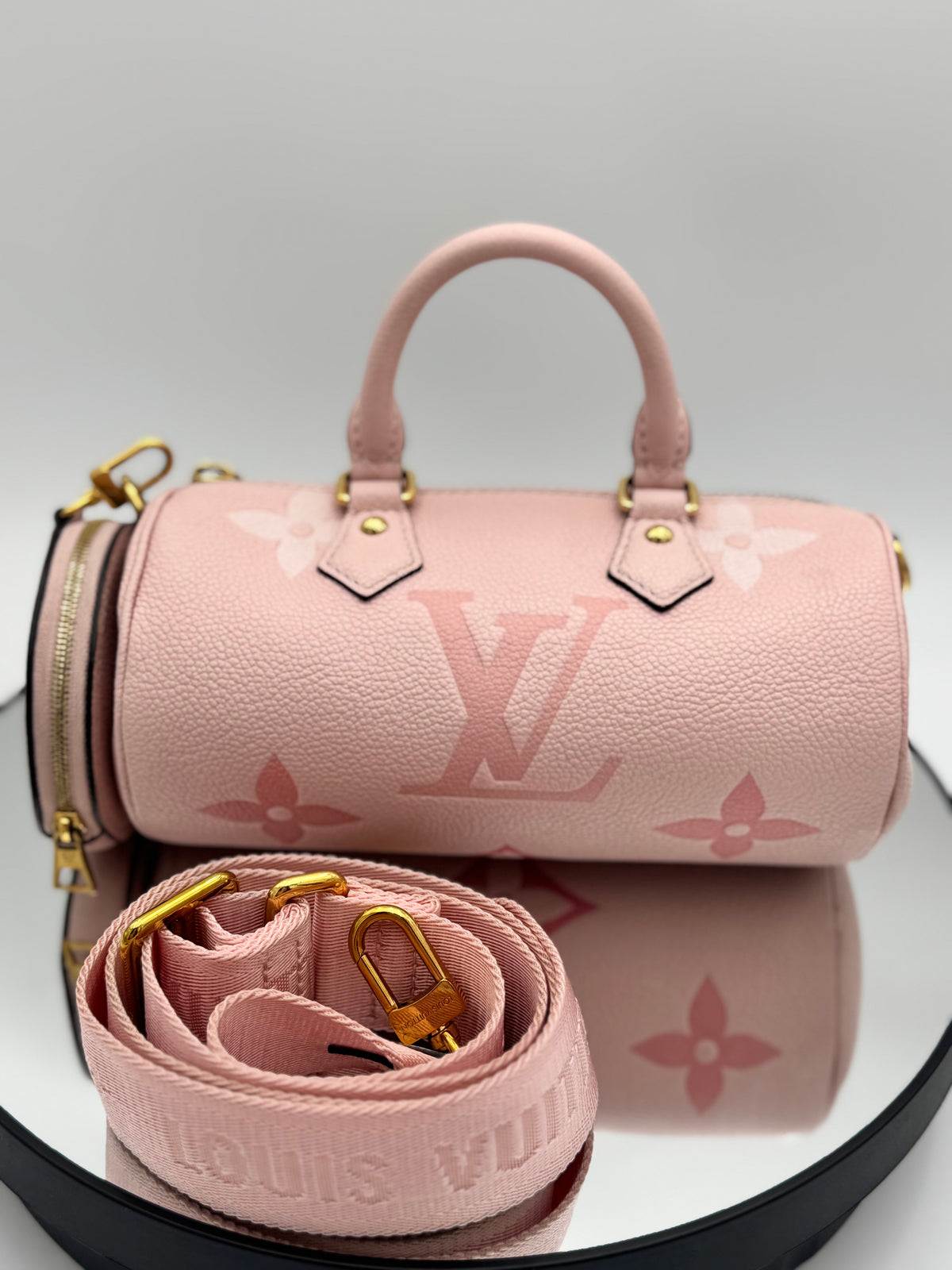 Louis Vuitton Limited Edition Monogram Empreinte Papillon BB – Rosebud Pink