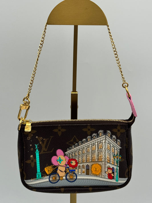 Louis Vuitton Holiday Animation “Vivienne in Paris / Place Vendôme” Mini Pochette Accessoires
