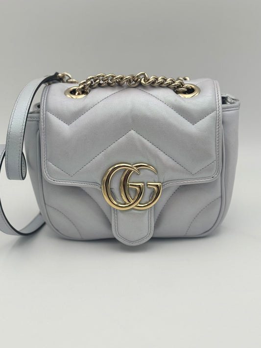 Gucci GG Marmont Rare Mini Iridescent Matelassé Shoulder Bag