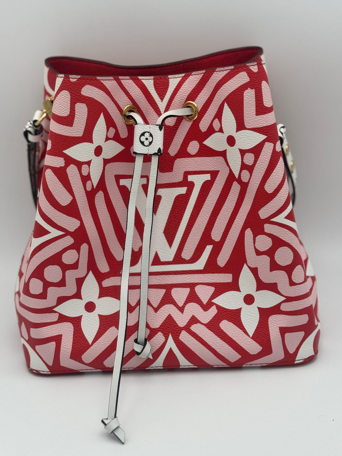 Louis Vuitton Limited Edition Crafty NéoNoé MM Rouge Rose Multicolor Giant Monogram – Excellent Condition