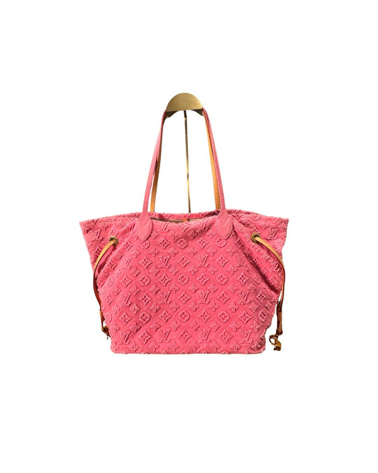 RARE Limited Edition Louis Vuitton Monogram Stone Neverfull MM Rose Pink